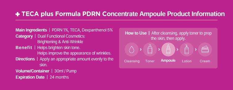 TECA Plus Formula PDRN Concentrate Ampoule (30ml) - Madeca Pharmacia