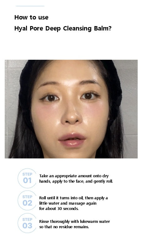 Belprimo Hyal Pore Deep Cleansing Balm 60ml - Instant Melt, No Eye Irritation