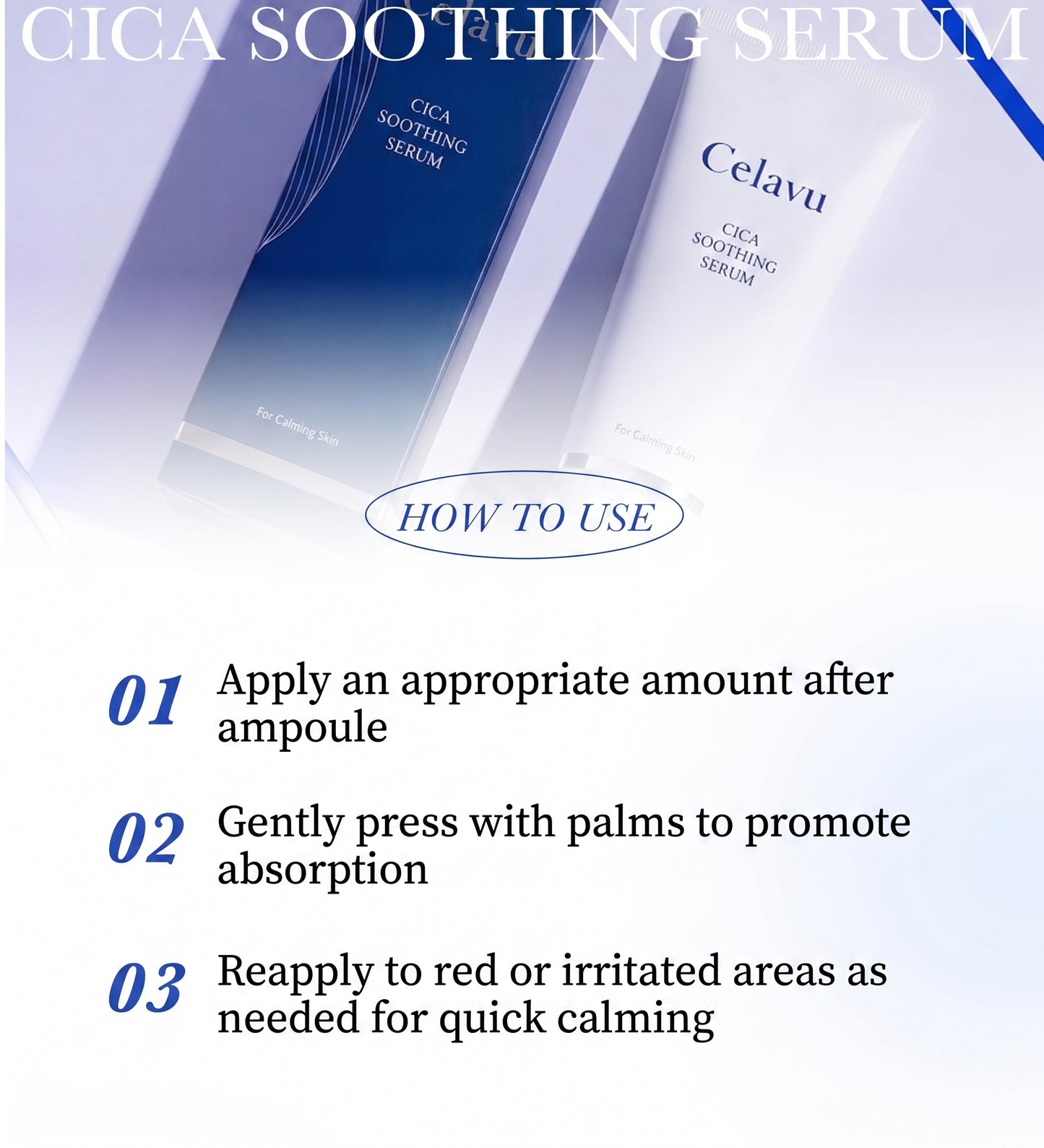 Celavu Cica Soothing Serum/Cream - Intensive Calming & Hydrating Skin Barrier Care